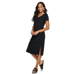 Women's Sonoma Goods For Life® Knit Midi T-Shirt Dress 11 Women's Sonoma Goods For Life® Knit Midi T-Shirt Dress -True Fit Shop 5236607 Black