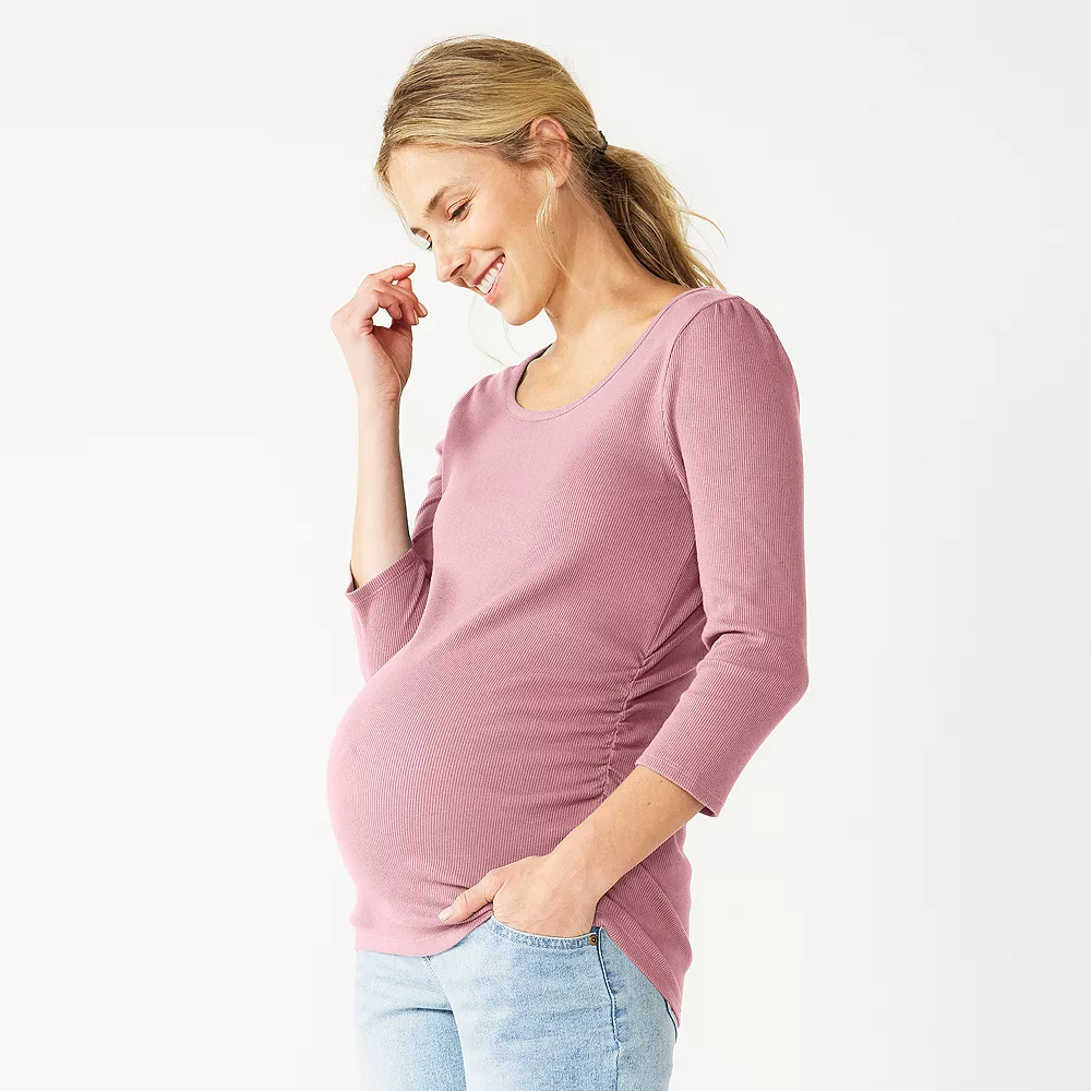 Maternity Sonoma Goods For Life® Essential Scoopneck Tee 4 Maternity Sonoma Goods For Life® Essential Scoopneck Tee - Image 4
