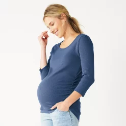 Maternity Sonoma Goods For Life® Essential Scoopneck Tee 14 Maternity Sonoma Goods For Life® Essential Scoopneck Tee -True Fit Shop 5236820 Moonbeam Blue