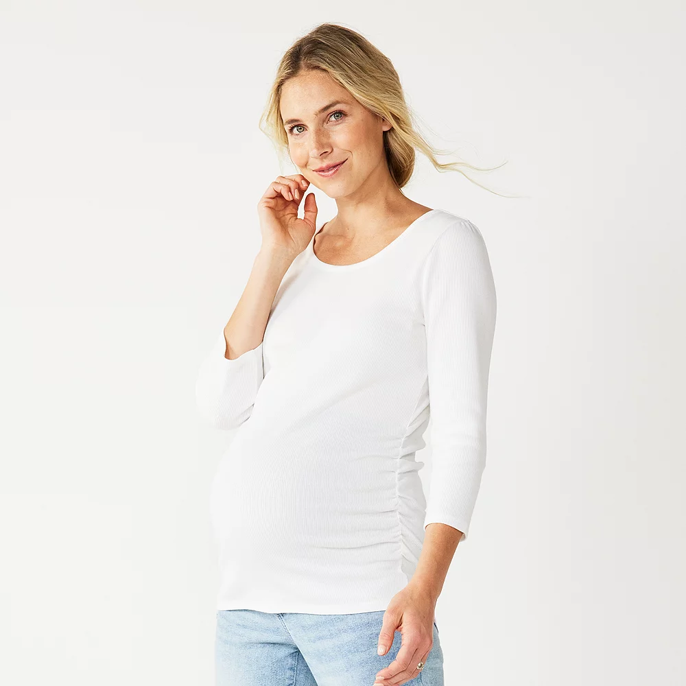 Maternity Sonoma Goods For Life® Essential Scoopneck Tee 3 Maternity Sonoma Goods For Life® Essential Scoopneck Tee - Image 3