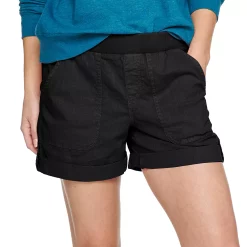Petite Sonoma Goods For Life® Rib Waistband Utility Shorts -True Fit Shop 5237319 Black