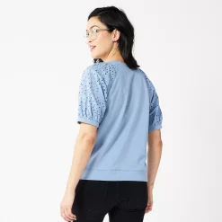 Women's Sonoma Goods For Life® Puff Sleeve Sweatshirt -True Fit Shop 5237696 ALT