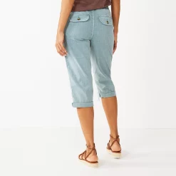 Women's Sonoma Goods For Life® Comfort Waist Pull-On Capri Pants -True Fit Shop 5237938 ALT