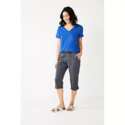 Women's Sonoma Goods For Life® Comfort Waist Pull-On Capri Pants -True Fit Shop 5237938 Dark Gray
