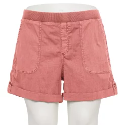 Plus Size Sonoma Goods For Life® Easy Pull-On Utility Shorts -True Fit Shop 5239300 Rose