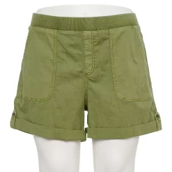 Plus Size Sonoma Goods For Life® Easy Pull-On Utility Shorts -True Fit Shop 5239300 Sydney Olive