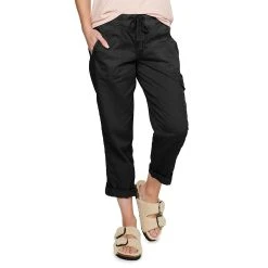 Petite Sonoma Goods For Life® Pull-On Utility Capri Pants 14 Petite Sonoma Goods For Life® Pull-On Utility Capri Pants -True Fit Shop 5240315 Black