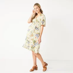 Maternity Sonoma Goods For Life® Flutter Sleeve Wrap Dress -True Fit Shop 5241695 Stripe Floral