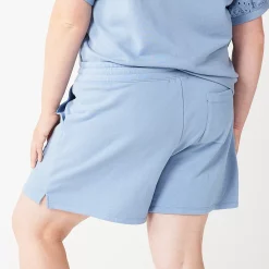 Plus Size Sonoma Goods For Life® French Terry Sweat Shorts 9 Plus Size Sonoma Goods For Life® French Terry Sweat Shorts -True Fit Shop 5241778 ALT