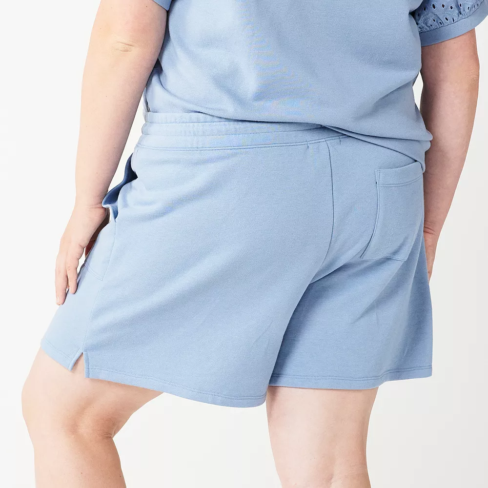 Plus Size Sonoma Goods For Life® French Terry Sweat Shorts 5 Plus Size Sonoma Goods For Life® French Terry Sweat Shorts - Image 5