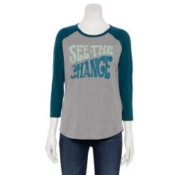 Women's Sonoma Goods For LifeĀ® Three Quarter Sleeve Baseball Graphic Tee