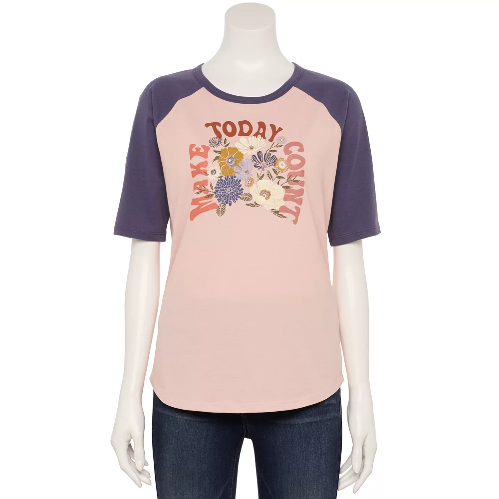 Women's Sonoma Goods For Life® Elbow Sleeve Baseball Graphic Tee 10 Women's Sonoma Goods For Life® Elbow Sleeve Baseball Graphic Tee - Image 10