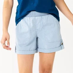 Women's Sonoma Goods For Life® Easy Pull-On 5" Utility Shorts 23 Women's Sonoma Goods For Life® Easy Pull-On 5" Utility Shorts -True Fit Shop 5243307 Light Blue