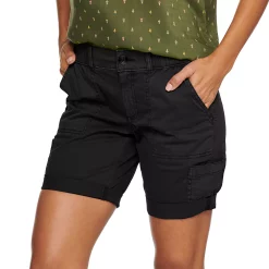 Women's Sonoma Goods For Life® Comfort Waist Utility Bermuda Shorts -True Fit Shop 5243469 Black