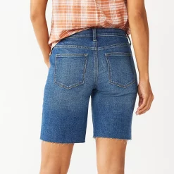 Women's Sonoma Goods For Life® High-Waist 9" Bermuda Jean Shorts 16 Women's Sonoma Goods For Life® High-Waist 9" Bermuda Jean Shorts -True Fit Shop 5244121 ALT