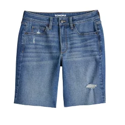 Women's Sonoma Goods For Life® High-Waist 9" Bermuda Jean Shorts 17 Women's Sonoma Goods For Life® High-Waist 9" Bermuda Jean Shorts -True Fit Shop 5244121 ALT5