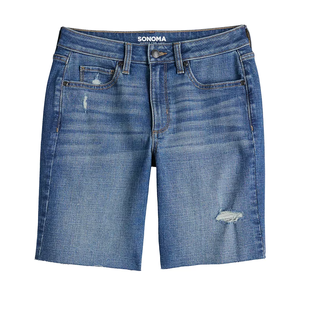 Women's Sonoma Goods For Life® High-Waist 9" Bermuda Jean Shorts 9 Women's Sonoma Goods For Life® High-Waist 9" Bermuda Jean Shorts - Image 9