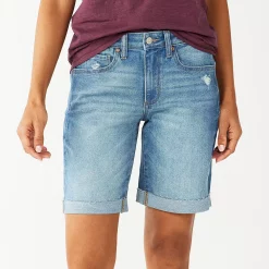 Women's Sonoma Goods For LifeĀ® High-Waist 9" Bermuda Jean Shorts