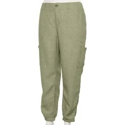 Plus Size Sonoma Goods For Life® Utility Jogger Pants -True Fit Shop 5260111 Olive Linen