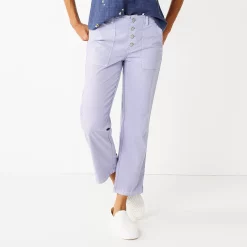 Women's Sonoma Goods For Life® Convertible Tapered-Leg High-Waisted Utility Pants -True Fit Shop 5260735 Glazed Berry