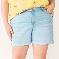 Plus Size Sonoma Goods For Life® Premium High-Waist Denim Shorts 15 Plus Size Sonoma Goods For Life® Premium High-Waist Denim Shorts -True Fit Shop 5261004 Orchard
