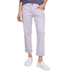 Petite Sonoma Goods For Life® Cuffed Girlfriend Jeans -True Fit Shop 5269794 Lavender