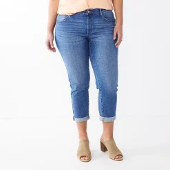 Petite Sonoma Goods For Life® Cuffed Girlfriend Jeans -True Fit Shop 5269794 Petersen