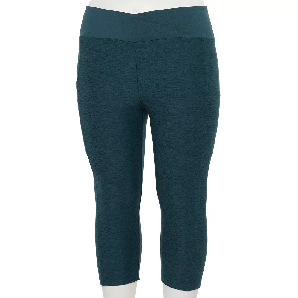 Plus Size Sonoma Goods For Life® Crossover Waist Crop Leggings 4 Plus Size Sonoma Goods For Life® Crossover Waist Crop Leggings - Image 4