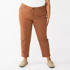 Plus Size Sonoma Goods For Life® Premium Rolled Girlfriend Jeans 14 Plus Size Sonoma Goods For Life® Premium Rolled Girlfriend Jeans -True Fit Shop 5272706 Puebla Brown