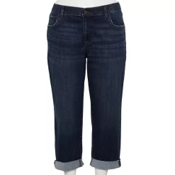 Plus Size Sonoma Goods For Life® Premium Rolled Girlfriend Jeans 12 Plus Size Sonoma Goods For Life® Premium Rolled Girlfriend Jeans -True Fit Shop 5272706 Rinse Wash