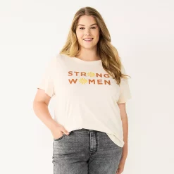 Women's Sonoma Goods For Life® Women's History Month Tee -True Fit Shop 5280615 Strong Woman Cream