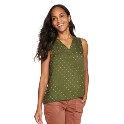 Women's Sonoma Goods For Life® V-Neck Tank 32 Women's Sonoma Goods For Life® V-Neck Tank -True Fit Shop 5297402 Olive Geo