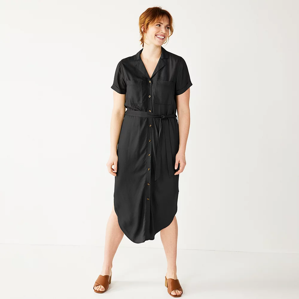 Petite Sonoma Goods For Life® Midi Shirtdress 4 Petite Sonoma Goods For Life® Midi Shirtdress - Image 4