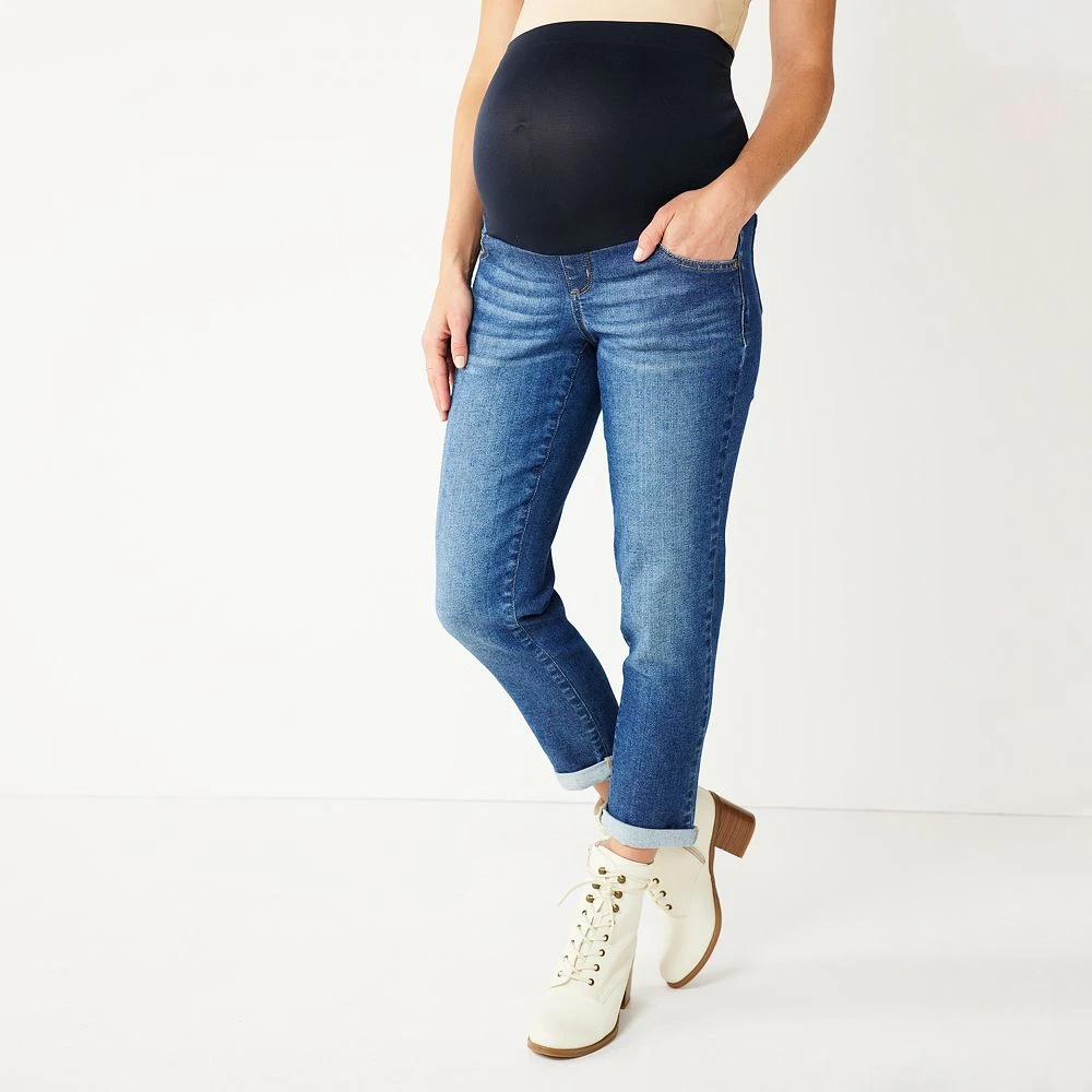 Maternity Sonoma Goods For Life® Over-the-Belly Girlfriend Crop Jeans 6 Maternity Sonoma Goods For Life® Over-the-Belly Girlfriend Crop Jeans - Image 6