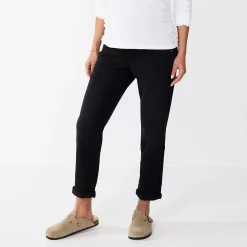 Maternity Sonoma Goods For Life® Over-the-Belly Girlfriend Crop Jeans 9 Maternity Sonoma Goods For Life® Over-the-Belly Girlfriend Crop Jeans -True Fit Shop 5355750 Black