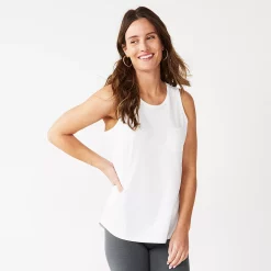 Women's Sonoma Goods For Life® High-Neck Tank 48 Women's Sonoma Goods For Life® High-Neck Tank -True Fit Shop 5467284 White
