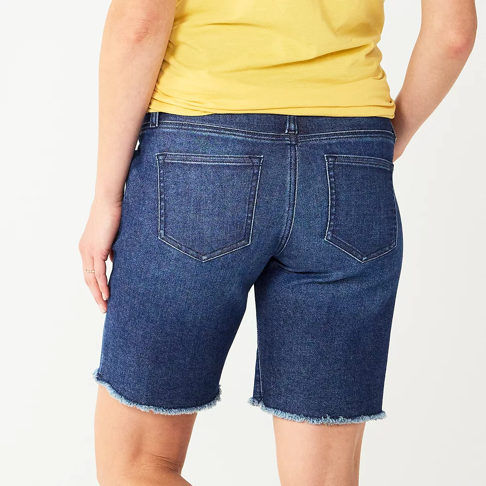 Maternity Sonoma Goods For Life® Over-the-Belly Frayed Hem Bermuda Shorts 4 Maternity Sonoma Goods For Life® Over-the-Belly Frayed Hem Bermuda Shorts - Image 4