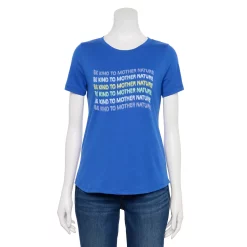 Women's Sonoma Goods For Life® Short Sleeve Graphic Tee 17 Women's Sonoma Goods For Life® Short Sleeve Graphic Tee -True Fit Shop 5480871 Blue Mother Earth