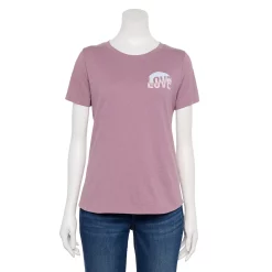 Women's Sonoma Goods For Life® Short Sleeve Graphic Tee 20 Women's Sonoma Goods For Life® Short Sleeve Graphic Tee -True Fit Shop 5480871 Mauve Love