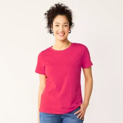 Women's Sonoma Goods For Life® Crewneck Tee 114 Women's Sonoma Goods For Life® Crewneck Tee -True Fit Shop 5484998 Berry Pink