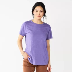 Women's Sonoma Goods For Life® Crewneck Tee 136 Women's Sonoma Goods For Life® Crewneck Tee -True Fit Shop 5484998 Grape Purple