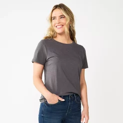 Women's Sonoma Goods For Life® Crewneck Tee 143 Women's Sonoma Goods For Life® Crewneck Tee -True Fit Shop 5484998 Gray