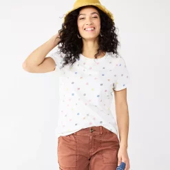 Women's Sonoma Goods For Life® Crewneck Tee 88 Women's Sonoma Goods For Life® Crewneck Tee -True Fit Shop 5484998 Multi Color Sun