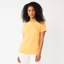 Women's Sonoma Goods For Life® Crewneck Tee 158 Women's Sonoma Goods For Life® Crewneck Tee -True Fit Shop 5484998 Orange