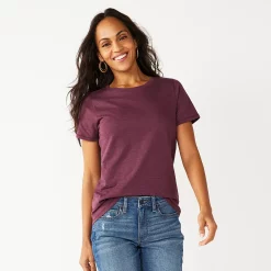 Women's Sonoma Goods For Life® Crewneck Tee 110 Women's Sonoma Goods For Life® Crewneck Tee -True Fit Shop 5484998 Plum