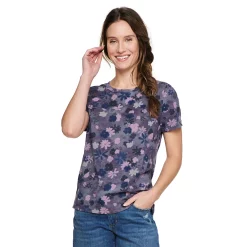 Women's Sonoma Goods For Life® Crewneck Tee 91 Women's Sonoma Goods For Life® Crewneck Tee -True Fit Shop 5484998 Purple Abstract Floral