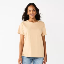 Women's Sonoma Goods For Life® Crewneck Tee 135 Women's Sonoma Goods For Life® Crewneck Tee -True Fit Shop 5484998 Tan