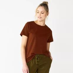 Women's Sonoma Goods For Life® Crewneck Tee 134 Women's Sonoma Goods For Life® Crewneck Tee -True Fit Shop 5484998 Wine