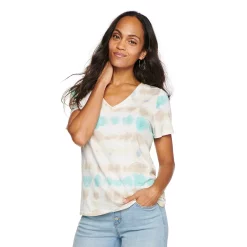 Women's Sonoma Goods For Life® Everyday V-Neck Tee 97 Women's Sonoma Goods For Life® Everyday V-Neck Tee -True Fit Shop 5485729 Blue Tie Dye