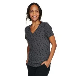 Women's Sonoma Goods For Life® Everyday V-Neck Tee 99 Women's Sonoma Goods For Life® Everyday V-Neck Tee -True Fit Shop 5485729 Dark Gray Mini Floral